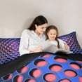 thumbnail image 4 of Manfei Geometric Honeycomb Twin Bedding Sets 7 Pieces,Stereoscopic Geometric Bedding Comforter Set 7 Pieces,Blue Pink Sheet Sets,Microfiber Room Decorative Reversible, 4 of 7