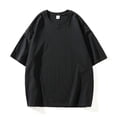 thumbnail image 5 of Nueva camiseta de verano para hombre, camiseta lisa a la moda para hombre, camisetas de gran tamaño de Hip Hop de manga corta informales de algodón para hombre, ropa de calle, camisetas superiores, 5 of 5