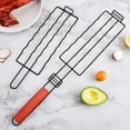 thumbnail image 6 of YOHAVEN BBQ Sausage Grill Basket, 19.7" Stainless Steel Hot Dog Grilling Basket Non Stick Folding Handle Fish Meat Vegetable Grill Rack for Outdoor Barbecue, 6 of 9