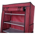 thumbnail image 3 of 9 Tier 9 Lattices Non Woven Fabric Shoe Rack,Free Standing Shoe Racks,Shoes Racks Organizer for Closet,Stackable Shoe Rack,with Side Pocket,for Doorway, Corridor, Balcony, Living Room (Grey), 3 of 7