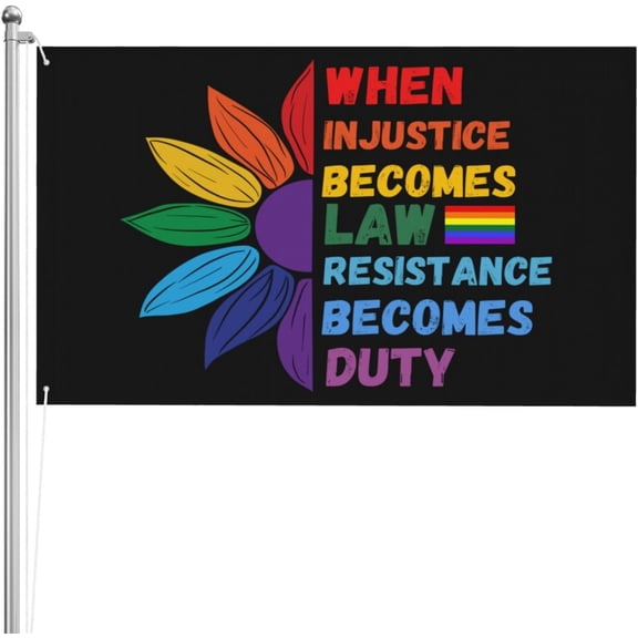 When Injustice Becomes Law Resistance Becomes Duty flags Double-Side Flag 3x5 Ft Yard Sign Banner