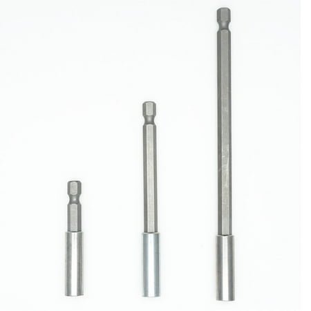 

WONDERFUL 3pcs/set 1/4 Inch Hex Magnetic Bit Holder Screwdriver Bit Extension 60mm 100mm 150mm Lengthening Shank Connecting Tools 1 PACK