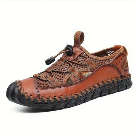 

Men s Breathable Mesh Sandals - Casual Outdoor Walking Shoes with Adjustable Drawstring