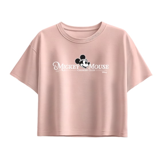 Disney - Mickey Mouse Country Club Short Sleeve Boxy Graphic T-Shirt