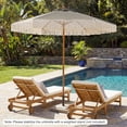 thumbnail image 2 of Costway Patio Umbrella with Fringe, Sun-Protective Polyester Canopy, Beach Umbrella Green + White + Natural, 2 of 10