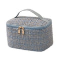 thumbnail image 1 of Bolsa de maquillaje, organizador, bolsa de aseo para niñas, bolsa de cosméticos portátil grande, estuche de viaje para cosméticos, bolsa de baño de , Azul, 1 of 9