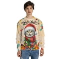 thumbnail image 4 of Merry Christmas Santa American Shorthair Scarf Twinkling Lights Xmas Holiday All Over Print 3D Sweatshirt Unisex Merch Cat Lover Kitten Owner Gifts - 00022, 4 of 6