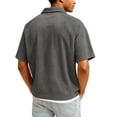 thumbnail image 5 of Garbnen Corduroy Men Polo Shirts Turn Down Collar Button Mens Short Sleeve Tshirts Big and Tall Fishing Summer Men Work Shirts with Pocket, 5 of 5