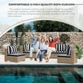 thumbnail image 3 of Outdoor Sectional Cushions, 6 Seat Patio Sectional Cushions, 4" Foam High-Density, Water-Resistant Patio Sofa Cushions Replacement Set（Black white）, 3 of 7
