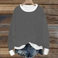 thumbnail image 2 of Bcresic Women's Crewneck Sweatshirt Color Block Pullover Tops Ribbed Sweatshirts Casual Dropped Shoulder Long Sleeve Jumper Fall Fashion Clothes,A01-Dark Gray,Medium, 2 of 5