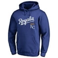 thumbnail image 2 of Men's Royal Kansas City Royals Team Lockup Fitted Pullover Hoodie, 2 of 3