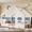 Light White, variant on Full Size House Floor Bed with Window and Small Shelf, Solid Wood Low Profile Bed with House-Shaped Roof, No Box Spring Needed for Bedroom, Light White