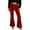 Red, variant on Women’s Velvet Wide Leg Pants, Elastic High Waisted Flared Trousers with Pockets, Plus Size Long Oversized Boot Cut Bell-Bottoms, Tummy Control Casual Work Business Pants