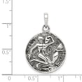 thumbnail image 2 of Sterling Silver Polished Antique Finish Aquarius Horoscope Pendant, 2 of 2