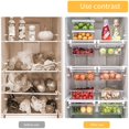 thumbnail image 4 of Diskary Fridge Drawer Organizer  Refrigerator Organizer Bins  Pull Out with Handle  Fridge Shelf Holder Storage Box  Clear Container for Food Drinks Eggs Fruit, 4 of 8
