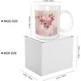 thumbnail image 3 of Valentines Hot Drinks Coffee Mug Gift Flower Love Heart Vintage Romantic Pink And White Ceramic Unspillable Reusable Insulated School Family Pantry Office Mug Anniversary Decorative 11 Ounce, 3 of 6