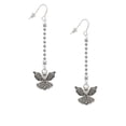 thumbnail image 2 of Delight Jewelry Silvertone Angel with Heart - Silver-tone Long Sparkle Dangle French Earrings, 2 of 4