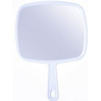 Luxor Salon Mirrors - Hand Held Paddle Mirror / 9" X 12.5" / (1805) WHITE