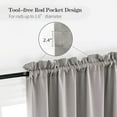 thumbnail image 3 of Anjee  52 x 84 inch Gray Blackout Curtains, Darkening Drapes, Rod Pocket Curtain Panel Thermal Insulated Blackout Curtains for Living Room, 3 of 7