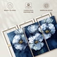 thumbnail image 6 of Elephant Stock Blooming Poppies In A Vase Wall Art - Horizontal Multi Panel Canvas - Living Room Wall Decor - Floral And Botanical Multi Panel - Blue And White Decor By Nan - 50" x 32", 6 of 8