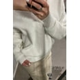 thumbnail image 1 of Elezay Women's Pullover Sweater V-Neck Loose Fit Cotton Shirts Knit Long Sleeve Tops White L, 1 of 3