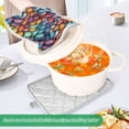 thumbnail image 3 of Yayeee Pot Holders Kitchen Heat Resistant with Pockets 7"x9.8" Cotton Oven Cooking Hot Pads, Vibrant Dragon Scales Pattern, 3 of 7