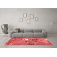 thumbnail image 3 of Ahgly Company Indoor Square Patchwork Red Transitional Area Rugs, 5' Square, 3 of 4