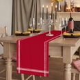 thumbnail image 2 of Pure Red Table Runner 70 Inches Long, Simple Solid Color Cotton Linen Table Runners Dresser Scarves, Decorative Fabric Tabletop Scarf Furniture Cover for Home Dinner Party 13"x70", 2 of 8