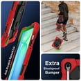 thumbnail image 3 of Heavy Duty Shockproof Case for Samsung Galaxy Tab S10 FE , Galaxy Tab S9 FE , Galaxy Tab S9,Anti drop silicone+PC Layer Protective Case 360 ° Rotating Square Handle Stand With Shoulder Strap,Red, 3 of 8