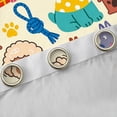 thumbnail image 4 of Homewish Cartoon Pet Dog Blackout Curtains,Funny Animal Curtains Pack of 2 (42x84 Each),Cream, 4 of 6