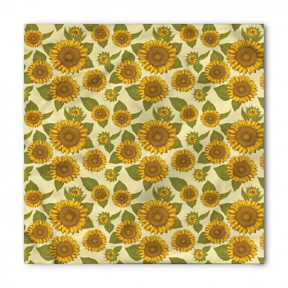 Sunflower Bandana, Funky Style Sunflower, Unisex Head and Neck Tie, by Ambesonne