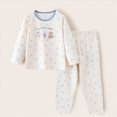 thumbnail image 2 of NOLDARES Toddler Pajamas Boys Pyjamas 2pcs Long Sleeves Pjs Sets for Kids Fall Winter Sleepwears 6-12 Months 12-24 Months 2t 3t 4t 5t 6t 7t 8t 9t Children,Beige,10-11 Y, 2 of 4