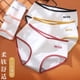 thumbnail image 3 of Ladies Panties Korean Girl Pure Color Panty Breathable Mid-waist Buttocks Cute Large Size Briefs Simple Women Underwearpangjing, 3 of 4