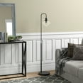 thumbnail image 4 of Evelyn&Zoe Zariza Arc Floor Lamp with Glass Shade, Blackened Bronze/Clear, 4 of 7