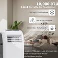 thumbnail image 3 of Shinco 10,000 BTU (6,450 BTU DOE) 400 sq. ft. Portable Air Conditioner, 3-in-1 Air Conditioner, 3 of 9