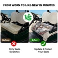 thumbnail image 4 of Golf Cart Seat Covers for 2 Seater,Christmas Snowman Microfiber Cart Seat Towel Blanket,Vintage Xmas Tree Poinsettia Winter Snowflake Absorbent NonSlip Bench Seats Protector for Golf Course 51"x31", 4 of 9