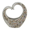 thumbnail image 4 of Studio 350 Gray Fiberglass Indoor Outdoor Planter with Stone Mosaic Design 8"W x 15"L x 16"H - Grey - Heart, 4 of 5