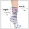 thumbnail image 5 of Basico Lightweight Slouchy socks for women | Blue Tie Dye Slouch Socks for Girls | Scrunch Socks | (3PK, Shoe Size 5-9 1/2), 5 of 5