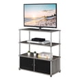 thumbnail image 6 of Convenience Concepts Designs2Go Highboy TV Stand with Storage Cabinets and Shelves for TVs up to 40 Inches, Weathered Gray, 6 of 6