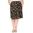 thumbnail image 3 of Women's Plus Size Casual High Waist Satin Tie Belted A Line Midi Knee Length Skirts, 3 of 6