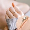 thumbnail image 3 of CILENON Gold Ring Fashion Rings for Women Bridal Wedding Romantic Jewelry Engagement Rings Gift Gold Filled Ring Gold Ring Set Wedding Bands(Gold,8), 3 of 5