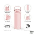 thumbnail image 6 of Zak Designs Straw 32 oz Other Solid Print Stainless Steel Water Bottles with Silicone Bumper, 6 of 6