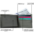 thumbnail image 3 of Tommy Hilfiger Men's Leather Bifold Wallet with Removal Card Holder Gray, 3 of 6