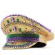thumbnail image 1 of Gorra de béisbol plana de poliéster con lentejuelas y diamantes de imitación para adultos, 1 of 5