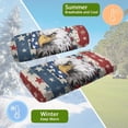 thumbnail image 6 of Yuyamidu 2 PCS Golf Cart Seat Covers Eagle Back Rest Seat Cushion Star Red Blue Stripes Golf Cart Backrest Bottom Seat Cover for Club Car and More 2 Person Seat, 6 of 8