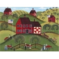 thumbnail image 2 of Art.com Primitive Americana Red Apple Barn Stretched Canvas Print Wall Art by Cheryl Bartley, 16" x 12", 2 of 4