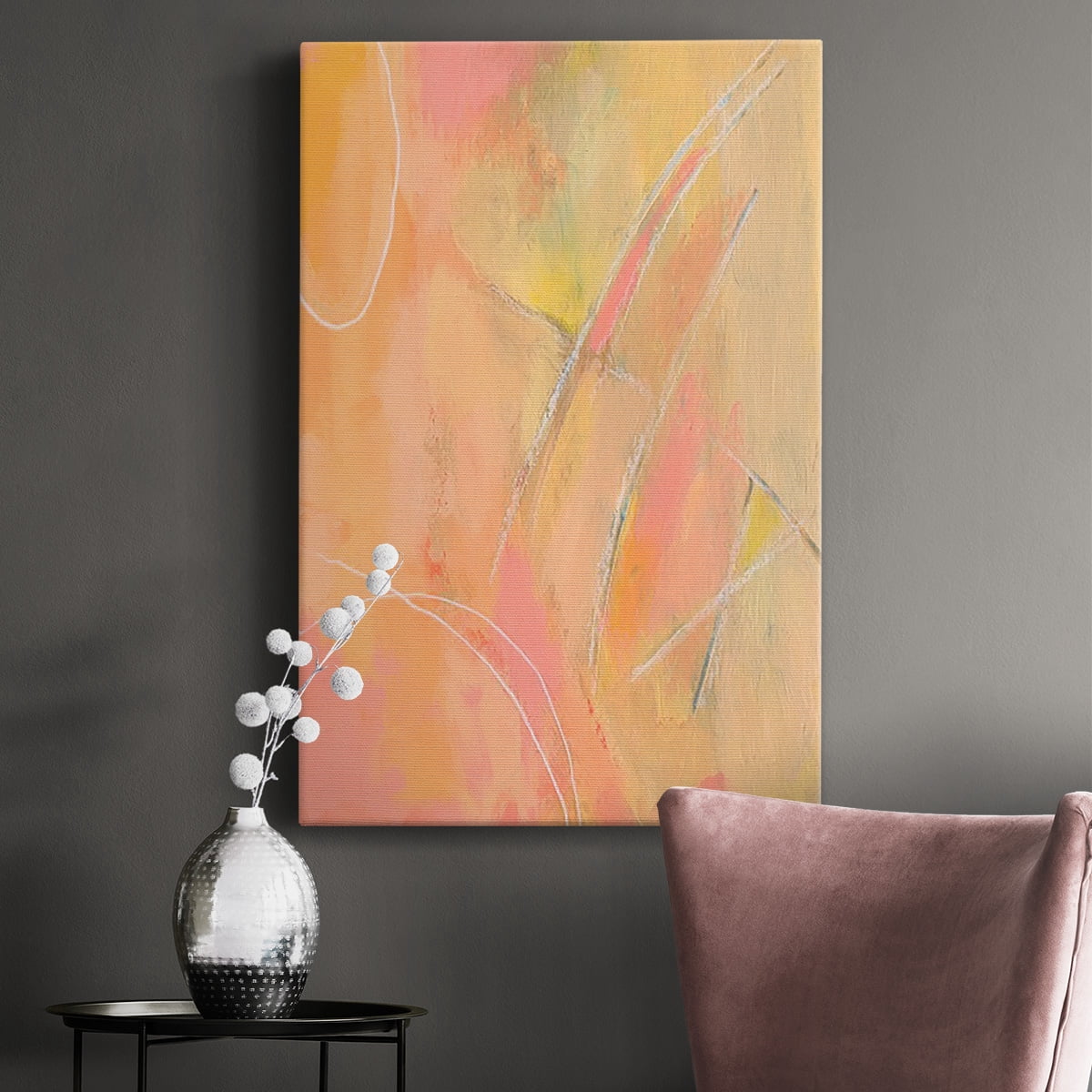 Peach Bliss III Premium Gallery Wrapped Canvas - Ready to Hang