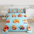 thumbnail image 2 of Homewish Cartoon Capybara 3 Pieces Queen Comforter Set for Preppy Children Kids,Kawaii Animal Ultra Soft Bedding Sets,Cute Wildlife Bedding Comforter Set,Microfiber Bedroom Decor,Reversible, 2 of 8