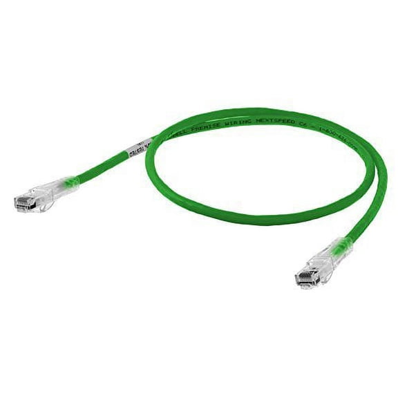 Hubbell HC6GN10 Patch Cord, Nextspeed, CAT6, Slim, 10', Green