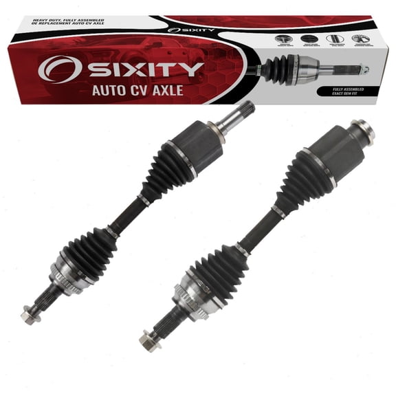 Sixity Auto 2 pc Front CV Axle Kit compatible with Ford Edge 3.5L V6 3.7L 2007-2013 - Pair Left Right Driver Passenger Complete Axle Shaft Assembly